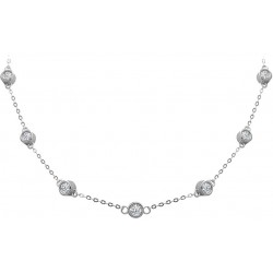 S50-448 Stříbrný náhrdelník se zirkony