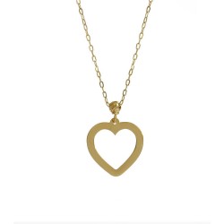 Z50-600 Zlatý náhrdelník s přívěskem srdce ze žlutého zlata