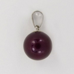 Stříbrný přívěsek fialová perla